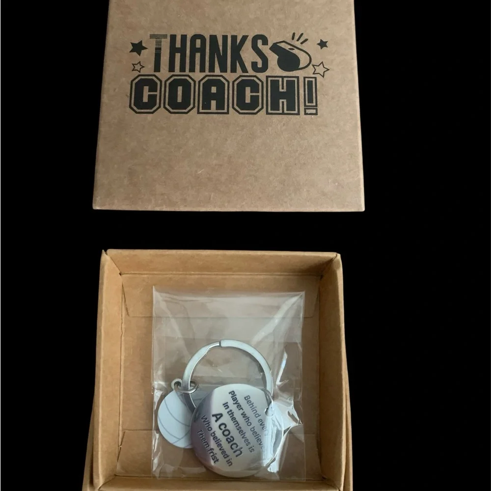 Thanks Coach Silver Key Holder - Picture 1 of 3
